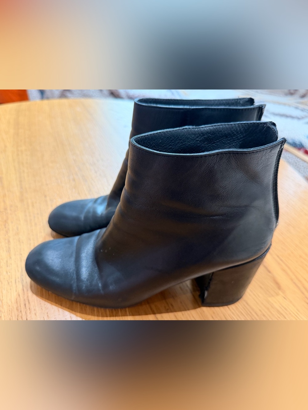 Stuart Weitzman Black Leather Ankle Booties